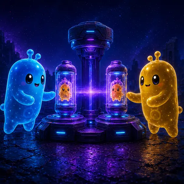 Blue and gold Sprites comparing matching collection capsules