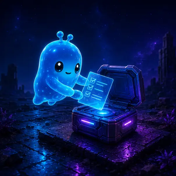 Blue Sprite saving its checklist to a local device