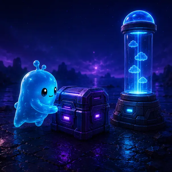 Blue Sprite backing up a collection beside an availability beacon